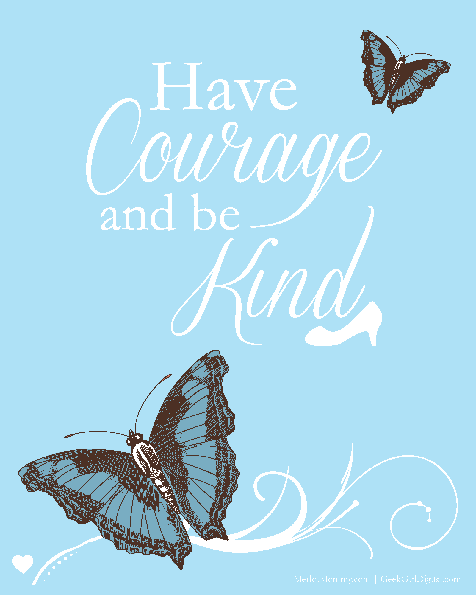 Free "Have Courage and Be Kind" Cinderella-Inspired Artwork Printable #CinderellaEvent