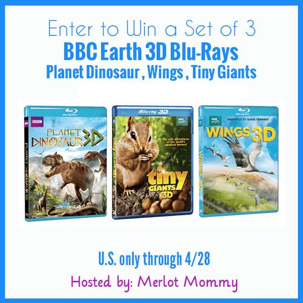 Enter to Win a Set of 3 BBC Earth 3D Blu-Rays #Giveaway ends 4/28