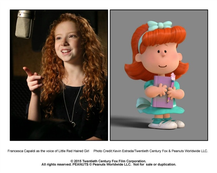 Interview with Francesca Capaldi The Little Red-Haired Girl in The Peanuts Movie