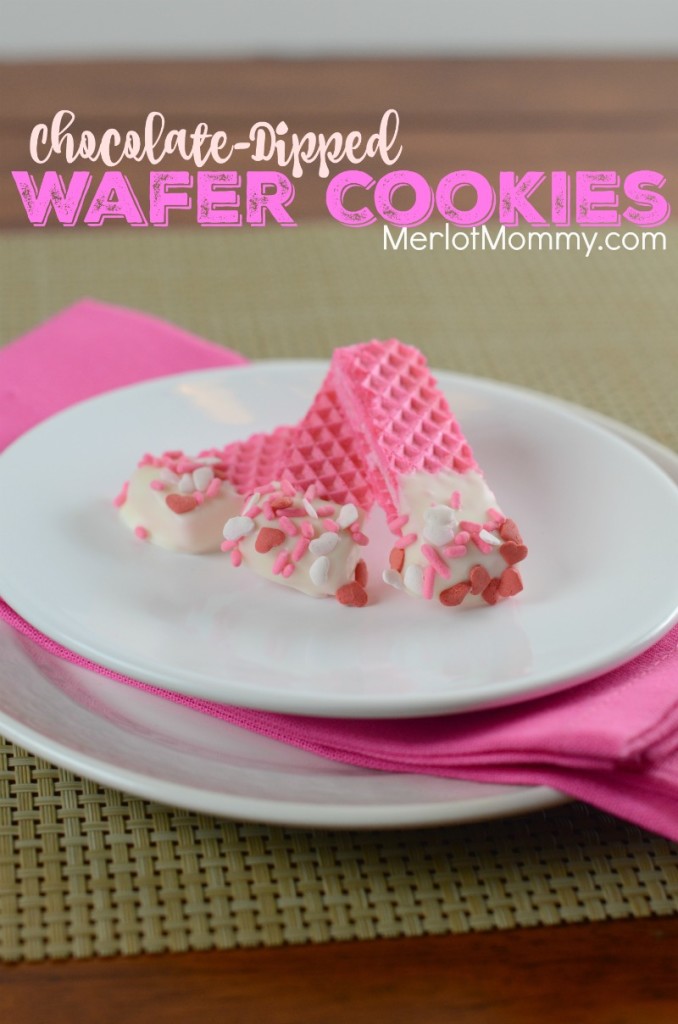 Chocolate-Dipped Wafer Cookies for Valentine's Day