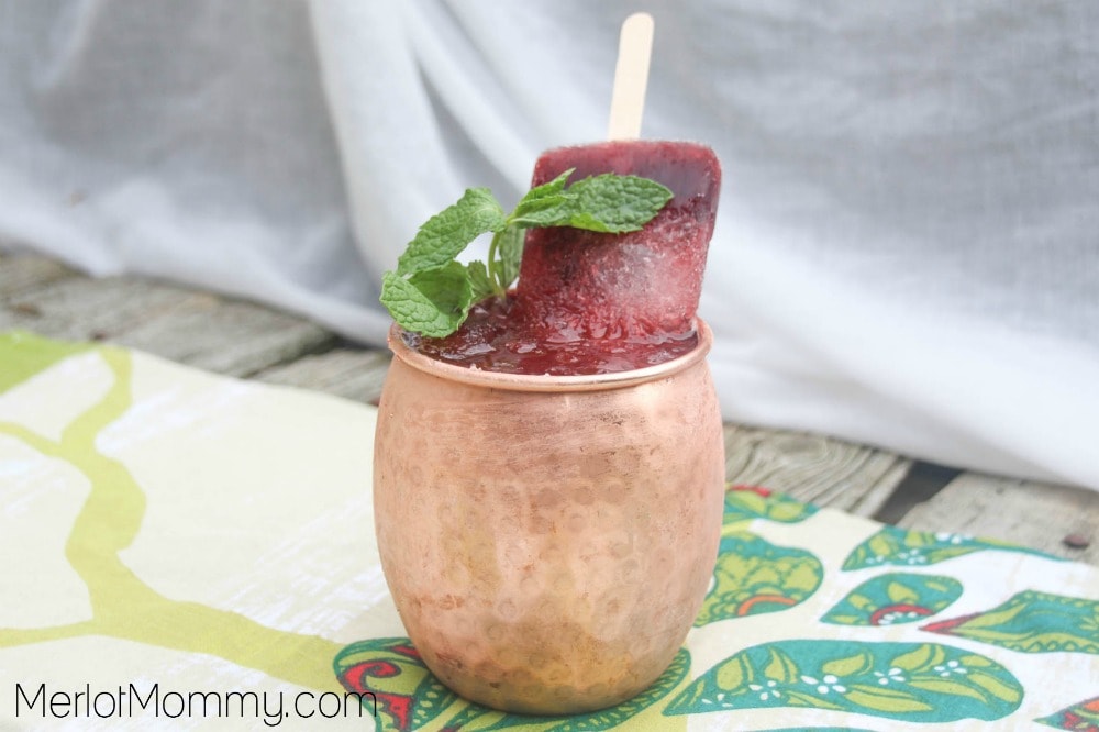 Cherry and Rum Moscow Mule Cocktail + Popsicles