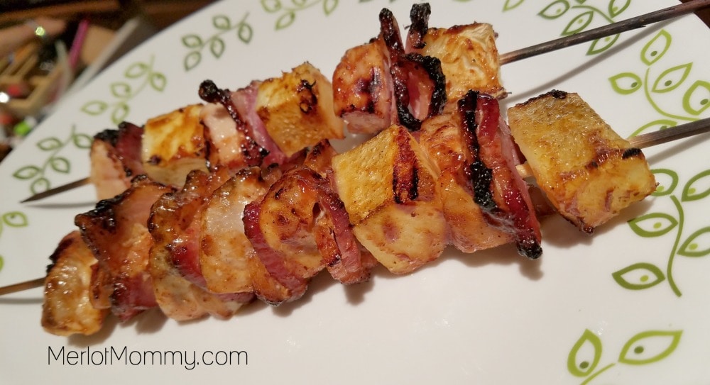 Spicy Bacon Pineapple Chicken Kebabs
