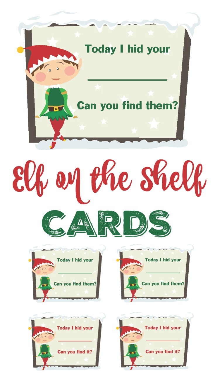 Elf on the Shelf Cards